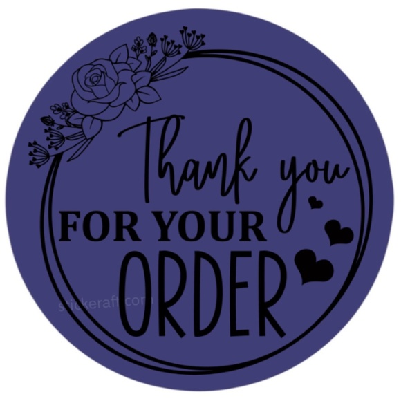 100 thank you for your order sticker 2 in round | Shipping Supplies | NWT - Picture 4 of 13